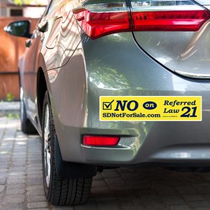 “No on Referred Law 21” Bumper Sticker